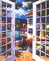 Balmy Bermuda Breeze 1997 Embellished Huge Limited Edition Print by Barbara McCann - 0