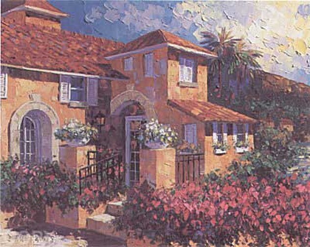 Capri Sunset 1998 - Serigraph on Canvas by Barbara McCann