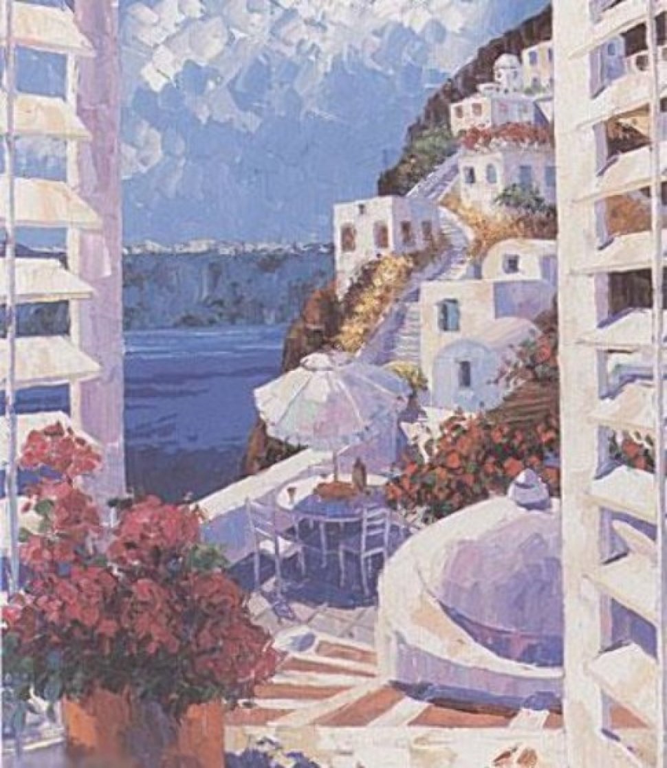 View of Santorini PP 1994 Limited Edition Print by Barbara McCann