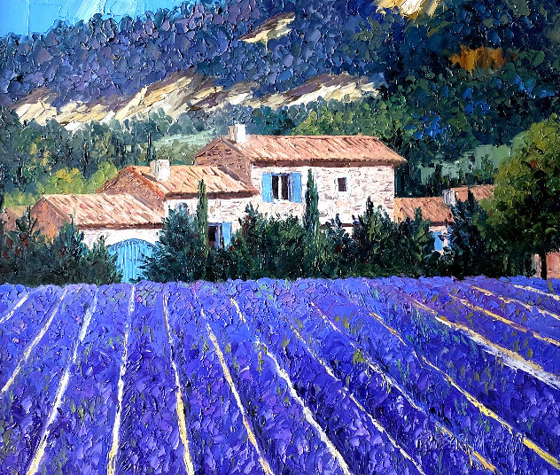 On the Way to Rousillon 2000 29x33 - France Original Painting by Barbara McCann