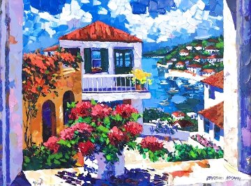 Harbor View Embellished Limited Edition Print - Barbara McCann Harbor View Embellished Limited Edition Print - Barbara McCann
