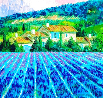 Lavender Fields 2000 Embellished Limited Edition Print - Barbara McCann Lavender Fields 2000 Embellished Limited Edition Print - Barbara McCann