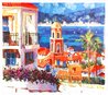 St. Tropez 1998 Embellished  Serigraph on Canvas - France Limited Edition Print by Barbara McCann - 1