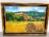 Untitled Farmhouse Landscape  Painting 30x42 - Huge Original Painting by Barbara McCann - 1