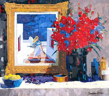 Santorini Still Life 1999 Embellished Limited Edition Print - Barbara McCann Santorini Still Life 1999 Embellished Limited Edition Print - Barbara McCann