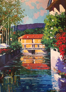 L'Isle Sur La Sorque 1999 Embellished Limited Edition Print - Barbara McCann L'Isle Sur La Sorque 1999 Embellished Limited Edition Print - Barbara McCann