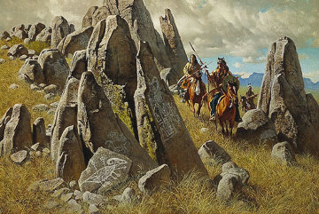 Where Ancient Ones Had Hunted 1992 Limited Edition Print - Frank McCarthy Where Ancient Ones Had Hunted 1992 Limited Edition Print - Frank McCarthy