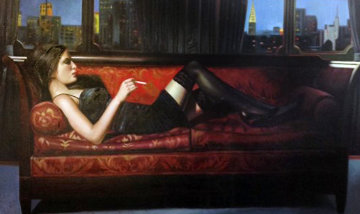 Untitled Reclining Woman 40x62 Huge Original Painting - Harry McCormick Untitled Reclining Woman 40x62 Huge Original Painting - Harry McCormick