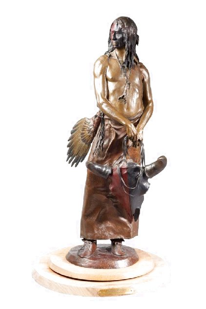 Thunder Dreamer Bronze Sculpture 24 in Sculpture by Dave McGary