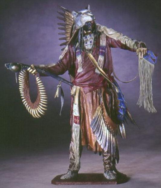 Not Afraid of Pawnee Bronze Sculpture Sculpture - Dave McGary