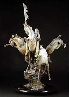 Coup Ponies Bronze Sculpture AP 36 in Sculpture - Jerry McKellar Coup Ponies Bronze Sculpture AP 36 in Sculpture - Jerry McKellar