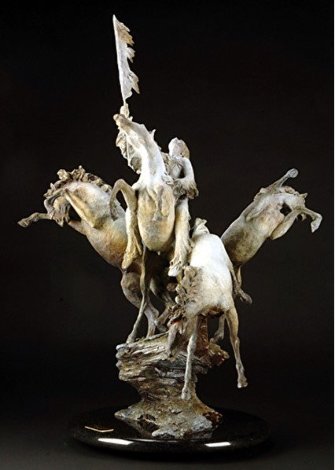 Coup Ponies Bronze Sculpture AP 36 in Sculpture - Jerry McKellar