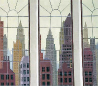 View of New York 1979 40x34 Super Huge Original Painting by Thomas Frederick McKnight - 2 View of New York 1979 40x34 Super Huge Original Painting by Thomas Frederick McKnight - 2