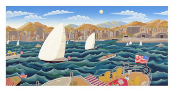San Diego America's Cup 1992 Super Huge Limited Edition Print - Thomas Frederick McKnight San Diego America's Cup 1992 Super Huge Limited Edition Print - Thomas Frederick McKnight