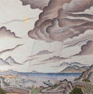 Storm Over Mykonos 2011 24x24 Original Painting - Thomas Frederick McKnight