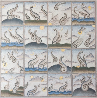 Sixteen Wings 2011 36x36 Original Painting - Thomas Frederick McKnight Sixteen Wings 2011 36x36 Original Painting - Thomas Frederick McKnight