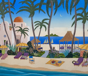 Caribbean Lagoon 1996 Super Huge Limited Edition Print - Thomas Frederick McKnight Caribbean Lagoon 1996 Super Huge Limited Edition Print - Thomas Frederick McKnight