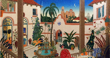 Bienestar Courtyard 1989 Huge Limited Edition Print - Thomas Frederick McKnight Bienestar Courtyard 1989 Huge Limited Edition Print - Thomas Frederick McKnight