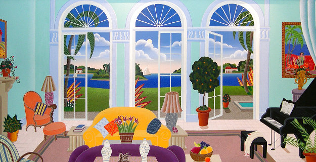 Palm Island 48x96 1990 - Mural Size - Florida by Thomas Frederick