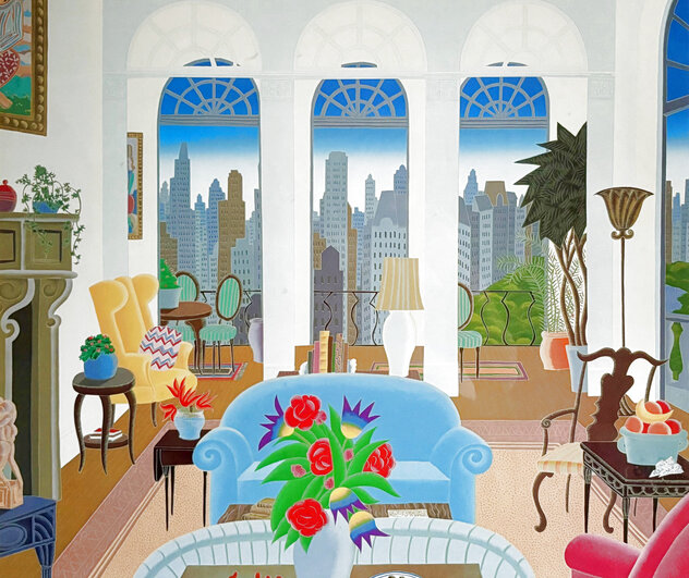 Blue Couch 1985 Limited Edition Serigraph by Thomas Frederick