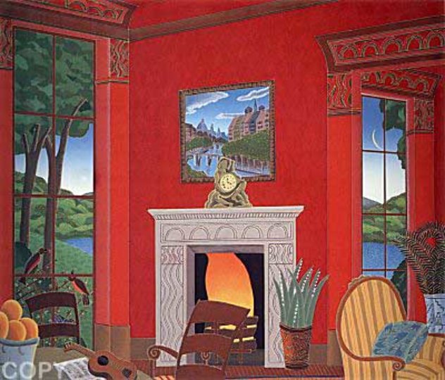 Red Room With Guitar 1987 Limited Edition Print by Thomas Frederick McKnight