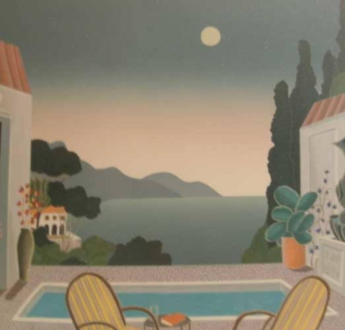 Riviera Villa 1993 Huge Limited Edition Print by Thomas Frederick McKnight Riviera Villa 1993 Huge Limited Edition Print by Thomas Frederick McKnight