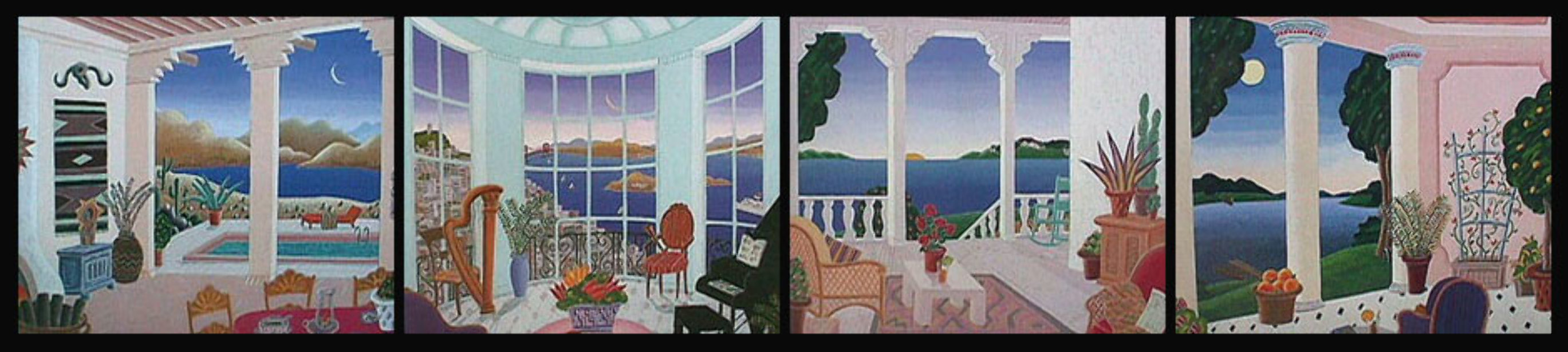 Four Corners of America - Framed Suite of 4 1990 Limited Edition Print by Thomas Frederick McKnight Four Corners of America - Framed Suite of 4 1990 Limited Edition Print by Thomas Frederick McKnight