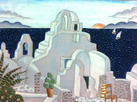 Paraportiani Church - Mykonos, Greece 2011 Original Painting by Thomas Frederick McKnight - 0 Paraportiani Church - Mykonos, Greece 2011 Original Painting by Thomas Frederick McKnight - 0