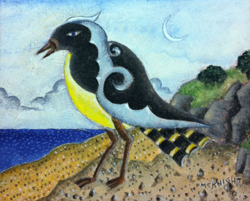 Yellow Bird 2010 8x10 Original Painting - Thomas Frederick McKnight Yellow Bird 2010 8x10 Original Painting - Thomas Frederick McKnight