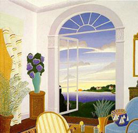 Cocktails in Greenwich  1985 Huge - Connecticut Limited Edition Print - Thomas Frederick McKnight