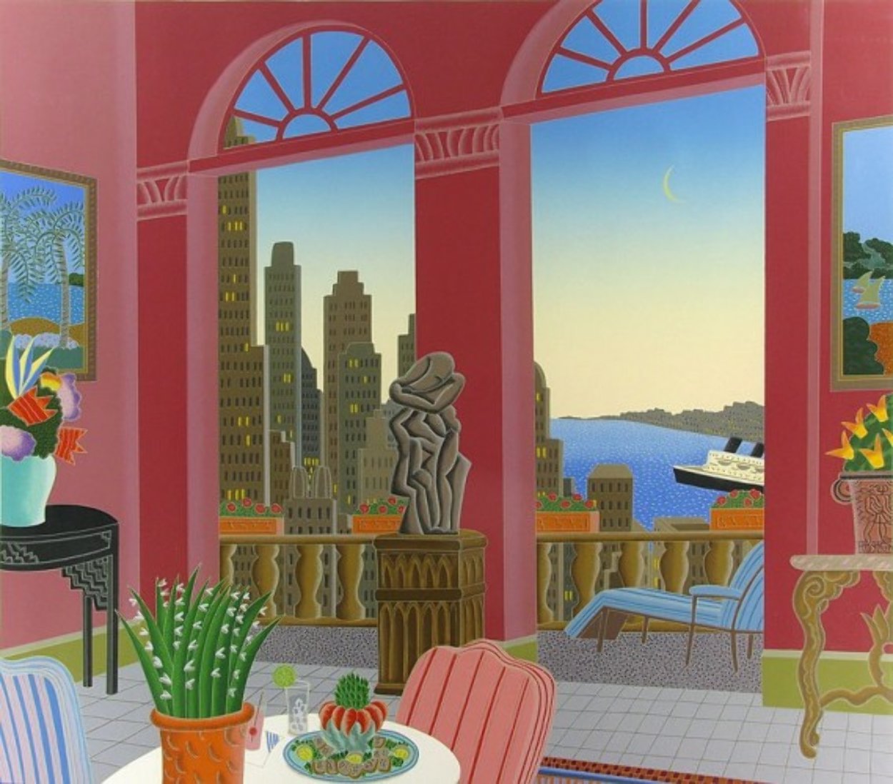 Ports of Call 1987 Super Huge Limited Edition Print by Thomas Frederick McKnight Ports of Call 1987 Super Huge Limited Edition Print by Thomas Frederick McKnight