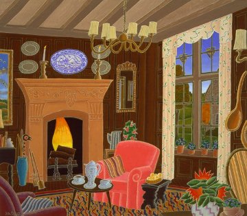 Cotswold Inn (England Suite) 1985 19x21 Original Painting - Thomas Frederick McKnight Cotswold Inn (England Suite) 1985 19x21 Original Painting - Thomas Frederick McKnight