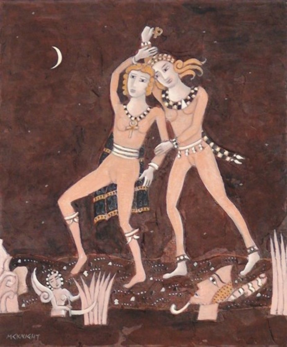 Minoan Dancers 2009 24x20 Original Painting by Thomas Frederick McKnight Minoan Dancers 2009 24x20 Original Painting by Thomas Frederick McKnight