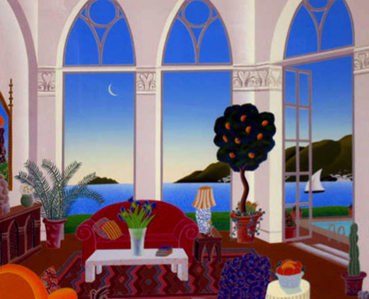 Red Couch Limited Edition Print by Thomas Frederick McKnight Red Couch Limited Edition Print by Thomas Frederick McKnight
