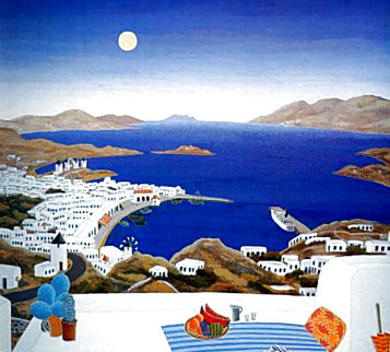 Mykonos Rooftops 1982 Huge  - Greece Limited Edition Print - Thomas Frederick McKnight