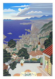 Kobe Coast At Night 1992 39x28 Huge Limited Edition Print - Thomas Frederick McKnight