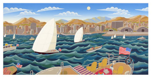 San Diego America's Cup 1992 Huge 27x50 - California Limited Edition Print by Thomas Frederick McKnight