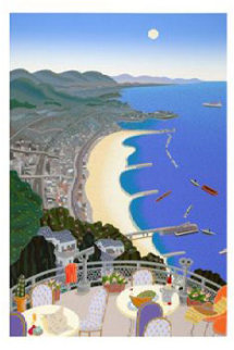 Kobe Coast with Beach 1992 39x28 Huge Limited Edition Print - Thomas Frederick McKnight