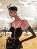 Elegante a La Plage 2002 30x25 Original Painting by Marc Clauzade - 2