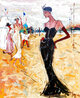 Elegante a La Plage 2002 30x25 Original Painting by Marc Clauzade - 0