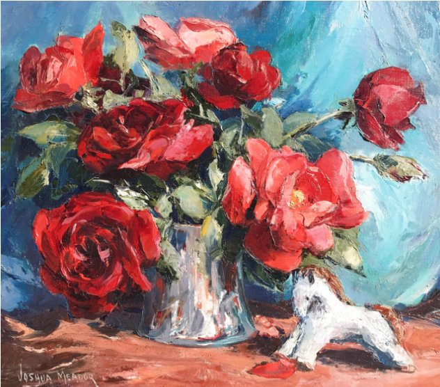 Roses 14x16 Original Painting by Joshua Meador