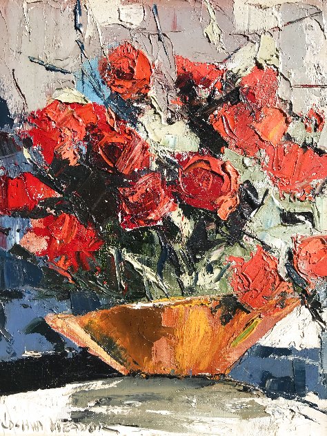 Red Roses 10x8 Original Painting by Joshua Meador