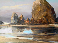 Cannon Beach, Oregon #766 29x36 Original Painting by Joshua Meador - 0