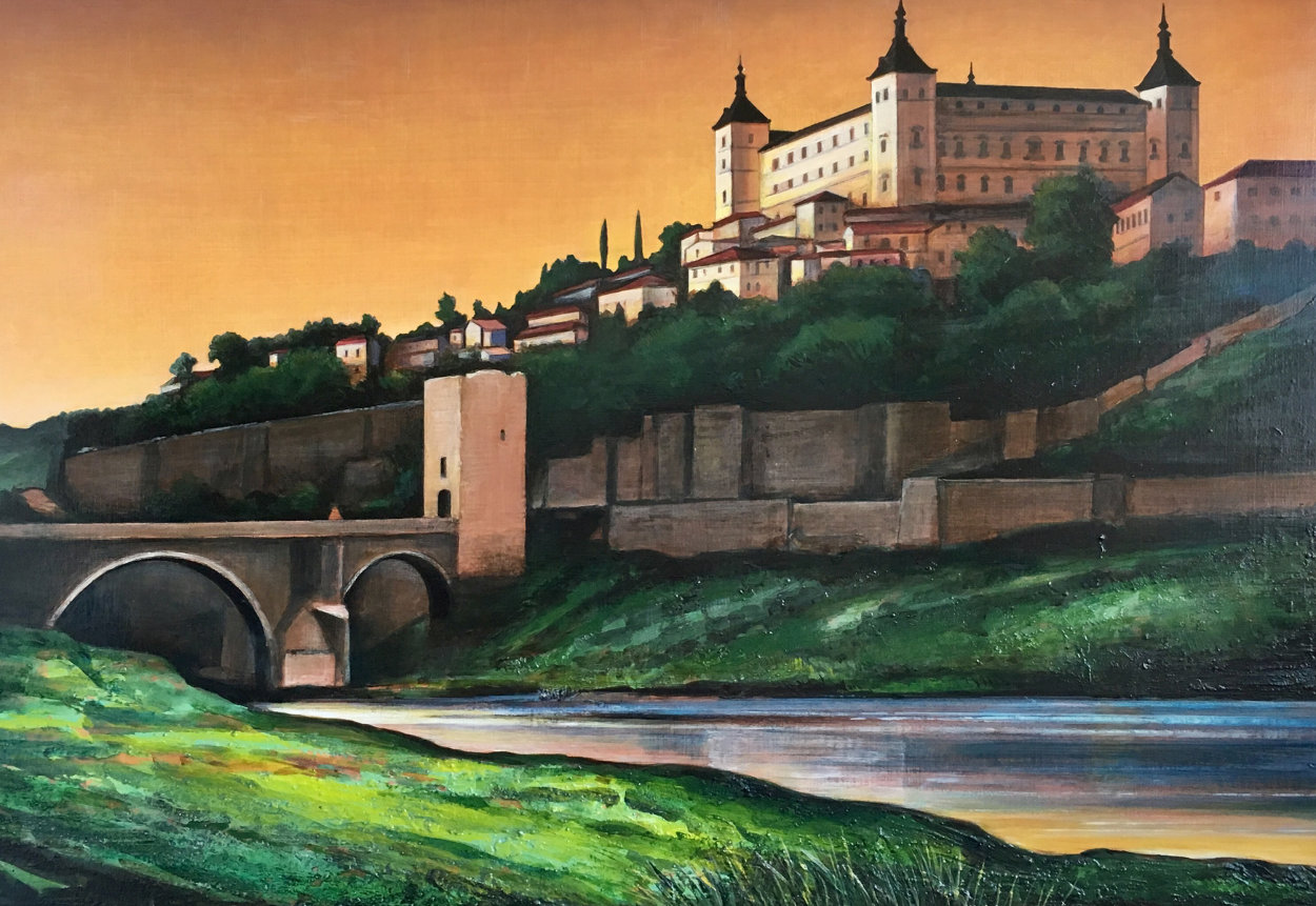 El Alcazar 2000 26x38 Original Painting by Igor Medvedev El Alcazar 2000 26x38 Original Painting by Igor Medvedev
