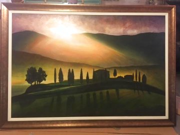 Tuscany Aglow 2004 43x66 Super Huge Original Painting - Igor Medvedev Tuscany Aglow 2004 43x66 Super Huge Original Painting - Igor Medvedev