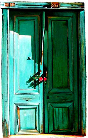 Miniature #26 Green Door 1996 - Russia Limited Edition Print - Igor Medvedev