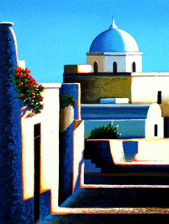 Village on Santorini 1998  - Greece Limited Edition Print - Igor Medvedev