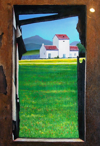 Emerald Field 2004 30x23 Original Painting - Igor Medvedev
