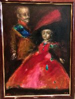 Double Portrait 1995 42x33 Huge Original Painting by Andrei Medvedev - 1 Double Portrait 1995 42x33 Huge Original Painting by Andrei Medvedev - 1