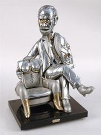 Sigmond Freud Bronze Sculpture 19 in Sculpture - Frank Meisler